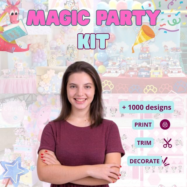 Magic Party Kit — editable party stationery templates